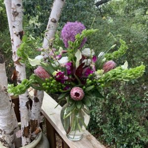 Calla Lilies and Purple Allium