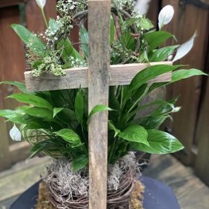 Peace Lilies and Cross